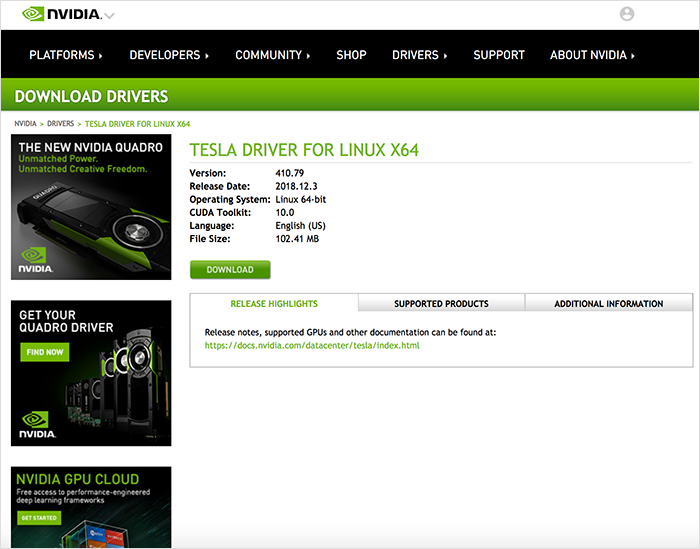 CUDA ToolkitGPU01